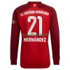 Maillot à Manches Longues FC Bayern Munich Lucas Hernandez 21 Domicile 2021-22 Pour Homme